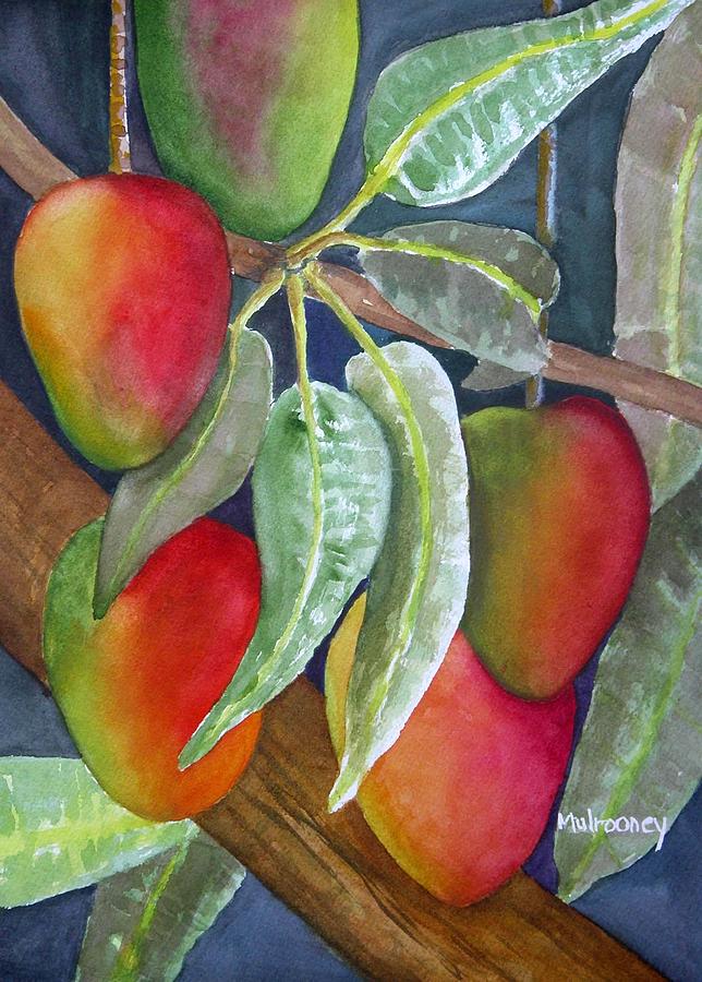 644x900 Mango One Painting By Terry Arroyo Mulrooney - Mango Painting