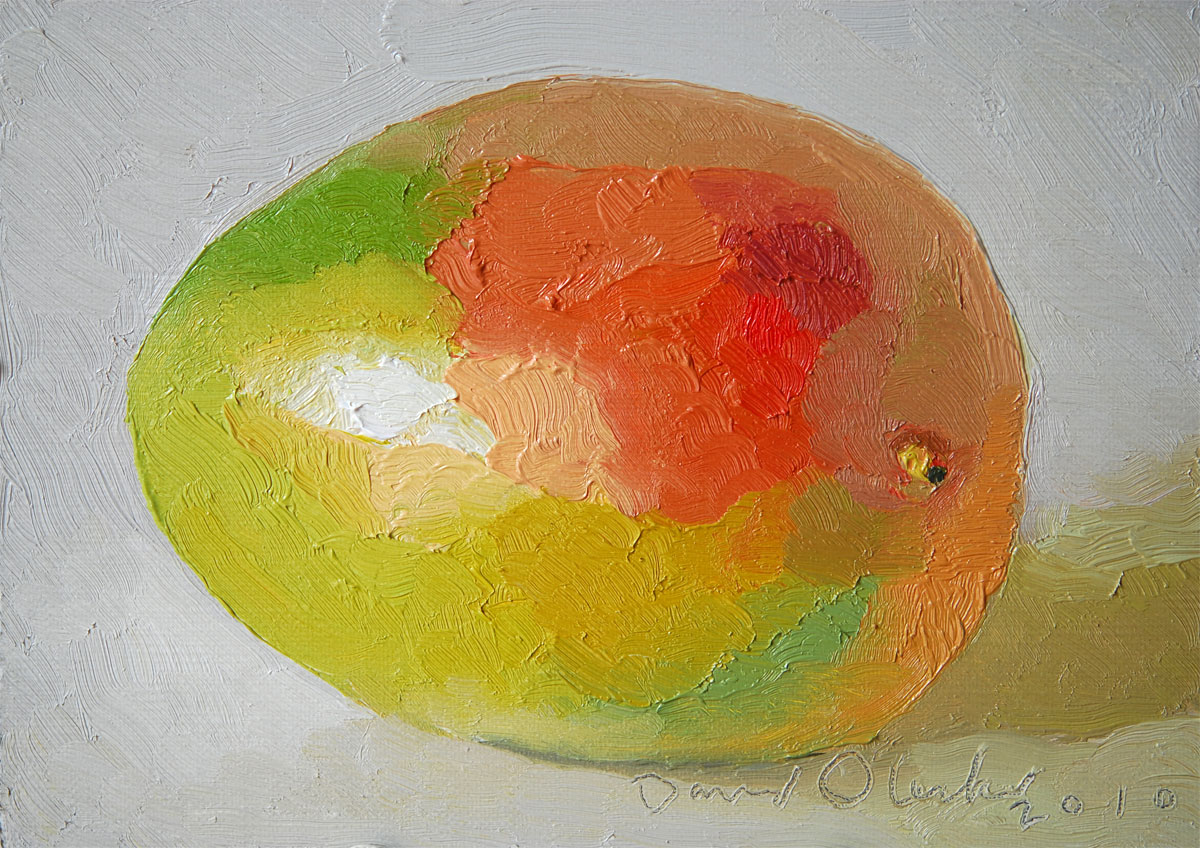 1200x848 The Very Small Paintings Of David Oleski A Mango - Mango Painting