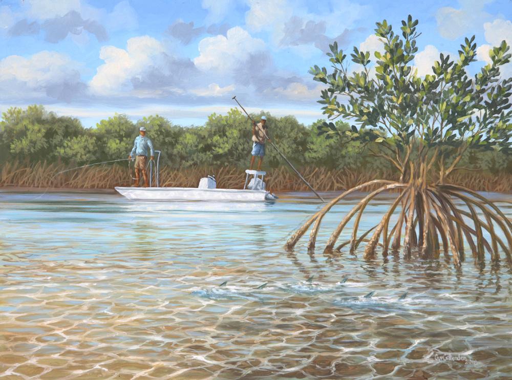 1000x742 Mangrove Alley - Mangrove Painting