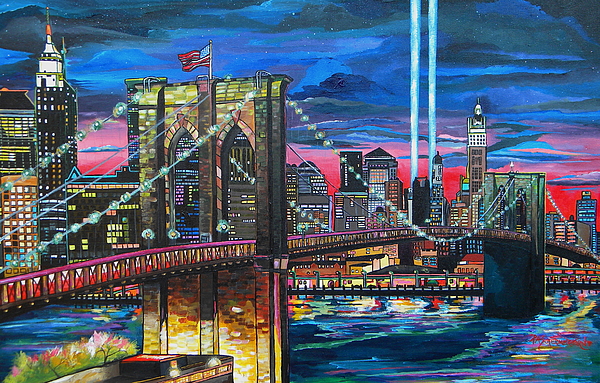 600x383 Manhattan Kinda Night Painting By Patti Schermerhorn - Manhattan Painting