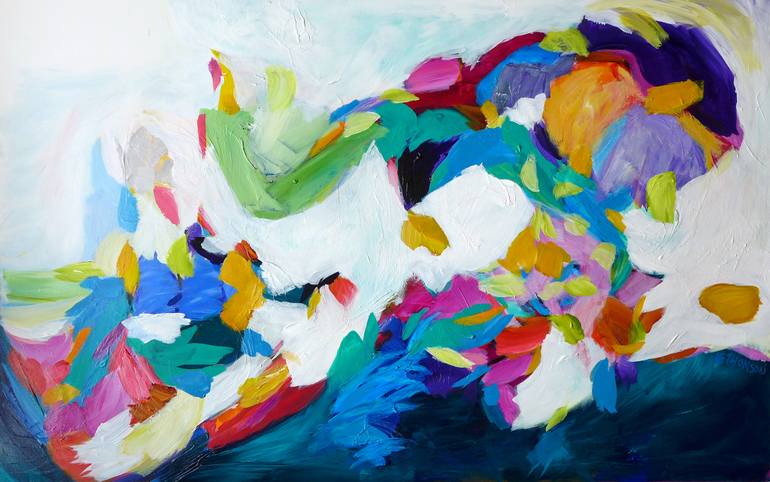 770x482 Saatchi Art Tumbling In Manhattan Painting By Valerie Erichsen - Manhattan Painting