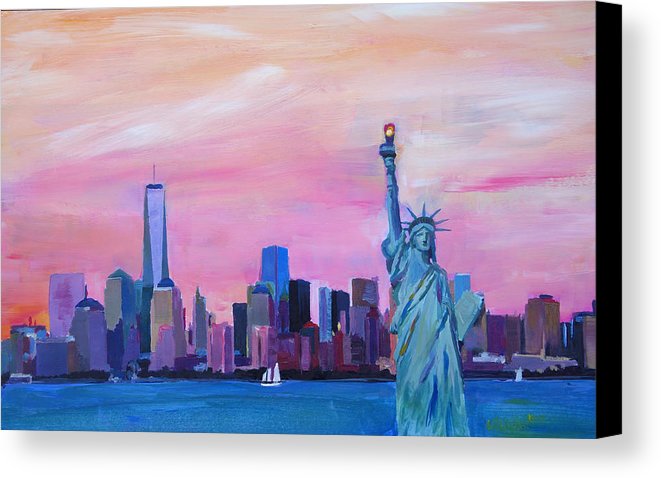 661x478 New York City - Manhattan Skyline Painting