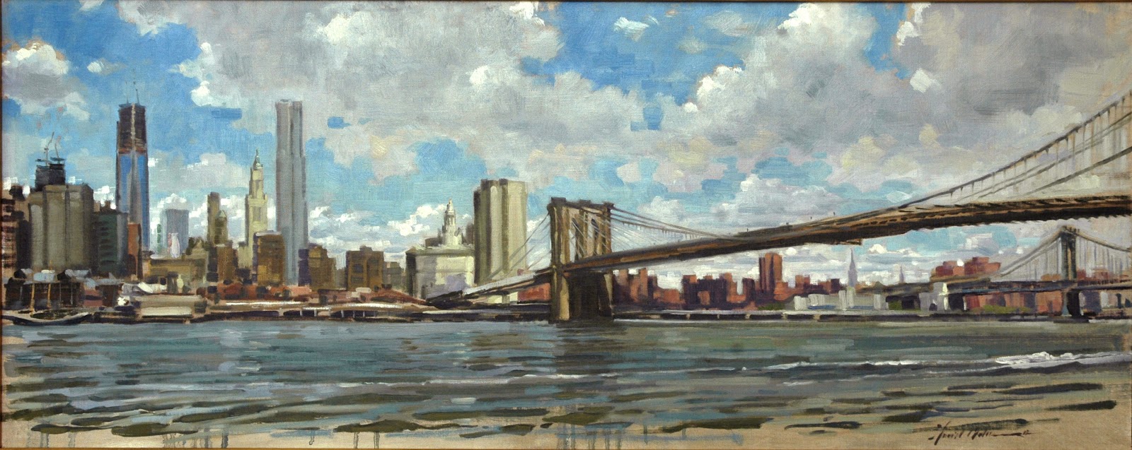 1600x637 Blog From The Studios Of Garin Baker June 2012 - Manhattan Skyline Painting