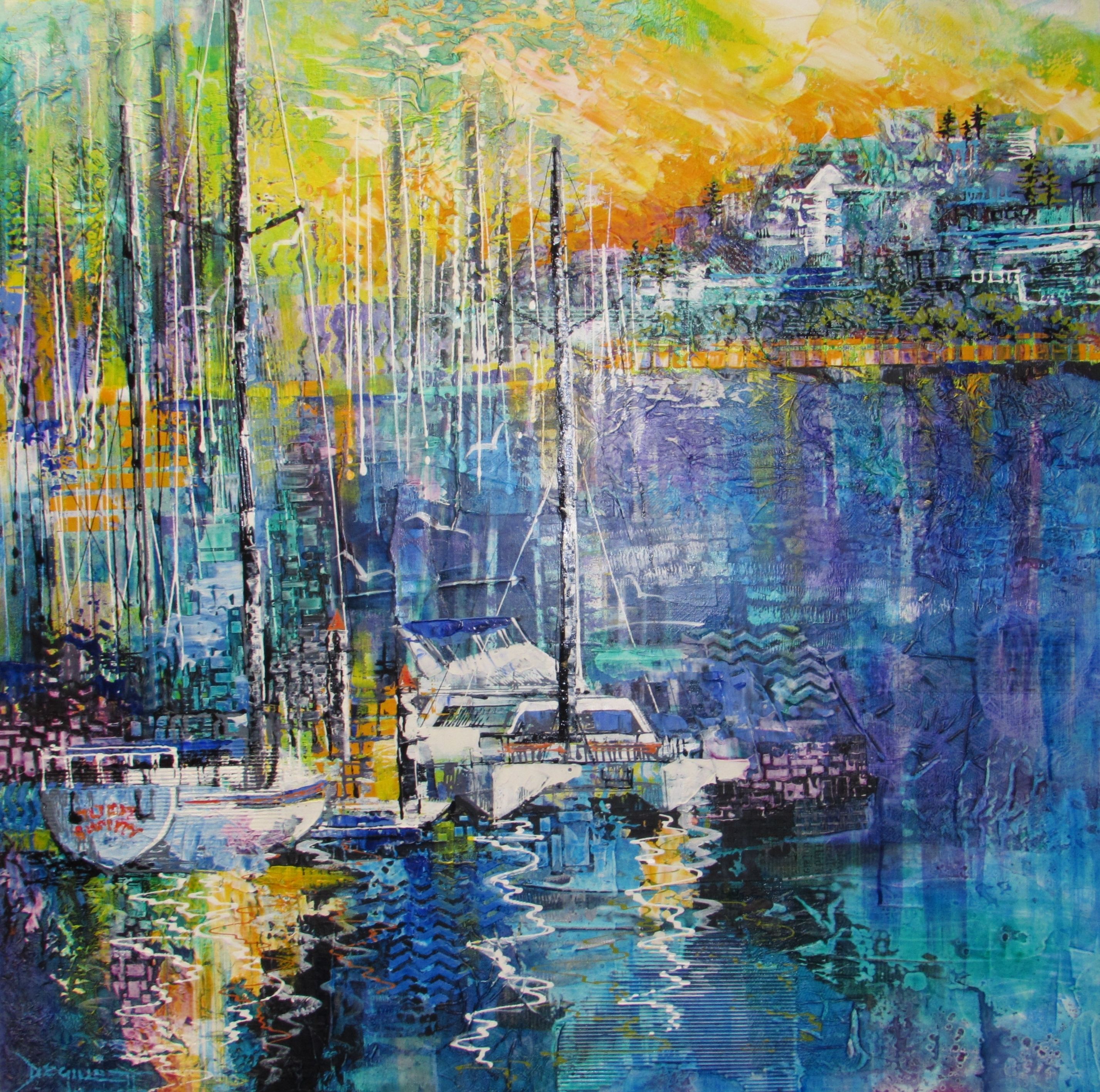 2854x2834 Manly Marina Sunset Online Art Gallery, Online Art - Manly Painting