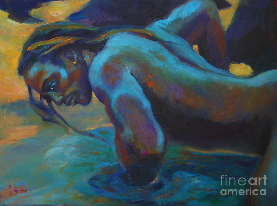 900x671 Manly Merman Painting By Isa Maria - Manly Painting