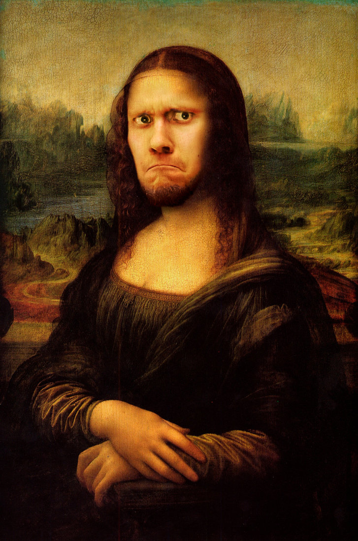 727x1100 Manly Mona Lisa By Ametafor91 - Manly Painting