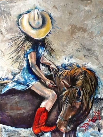 425x568 Still In Motion (Red Boot Series Iii) Dd Manly Art I Admire - Manly Painting