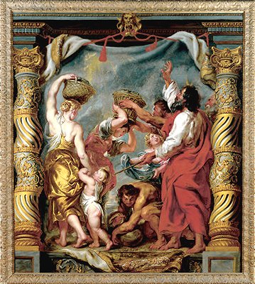 359x400 The Gathering Of The Manna - Manna From Heaven Painting