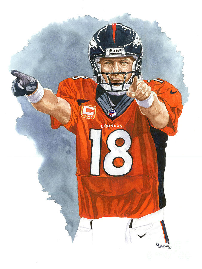 676x900 Peyton Manning Paintings Fine Art America - Mannings Painting