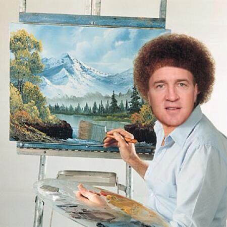 450x450 Boyd Myers On Twitter Peyton Manning Is Painting A Bob Ross - Mannings Painting