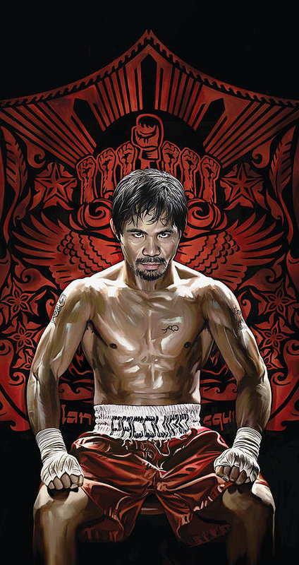 424x800 Manny Pacquiaortwork 1rt Print By Sheraz - Manny Pacquiao Painting