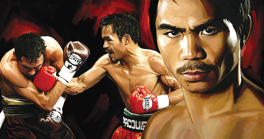 900x477 Manny Pacquiaortwork 2 Painting By Sheraz - Manny Pacquiao Painting