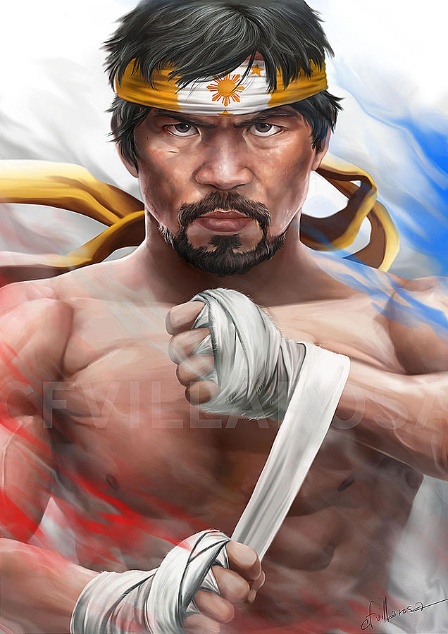636x900 Manny Pacquiao Digital Art By Carlo Fernando Villarosa - Manny Pacquiao Painting