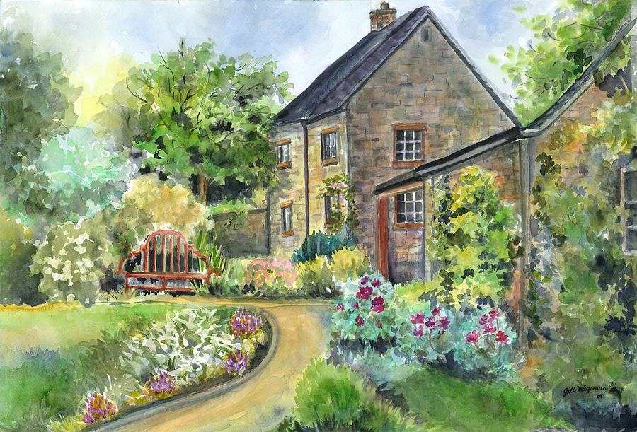 900x611 Manor House Painting By Jill Wageman - Manor House Painting