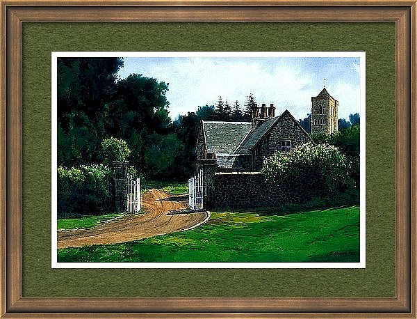 600x458 Painting Titled Manor House City Creek Furniture - Manor House Painting