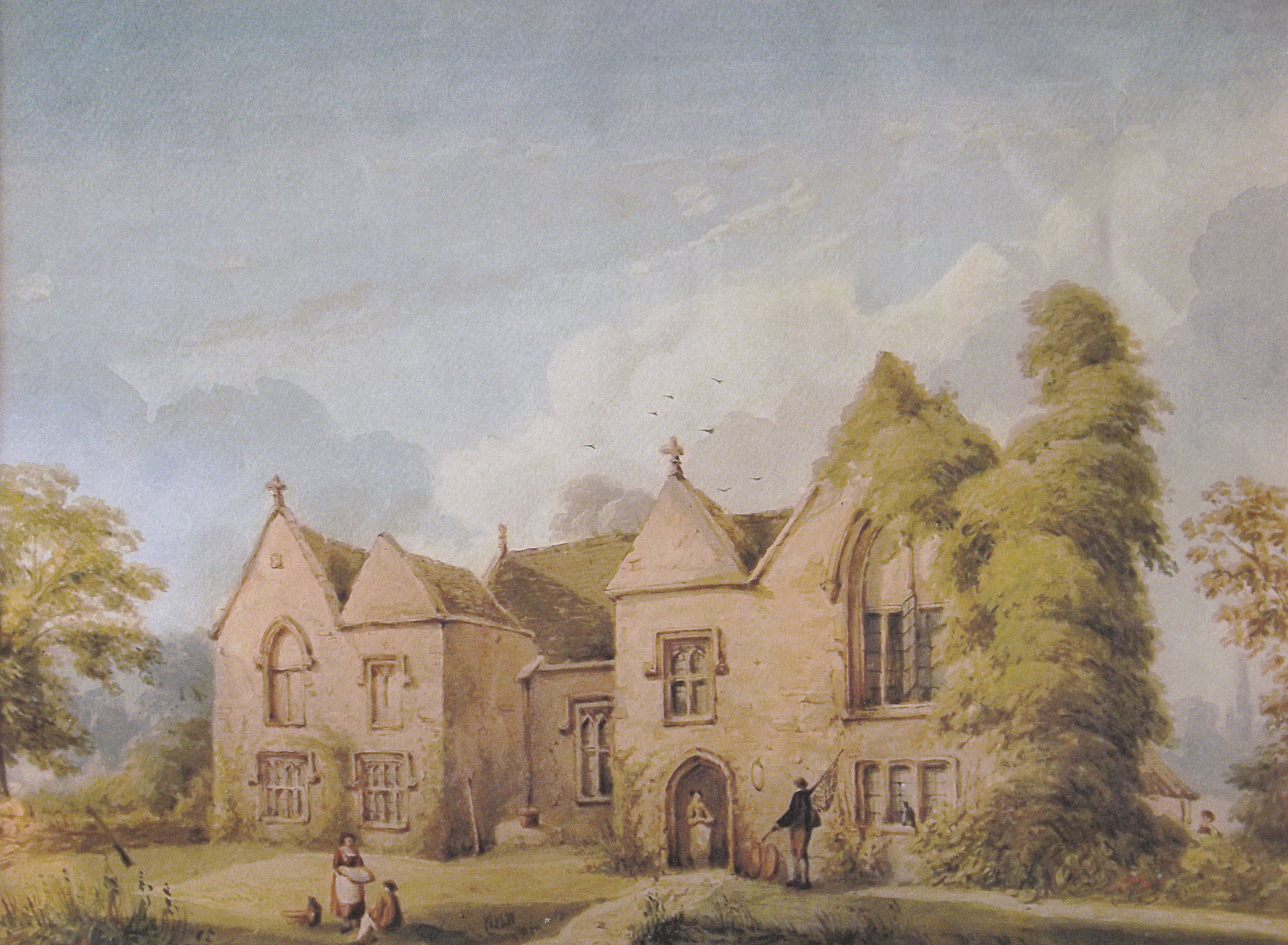 3178x2333 Painting Of The Old Manor House Secured! - Manor House Painting