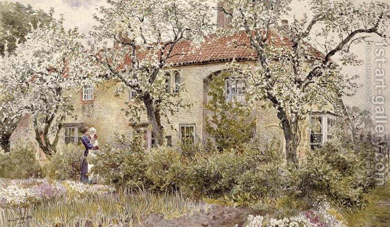 795x463 Scrooby Manor House Elizabeth M. Chettle Reproduction 1st Art - Manor House Painting