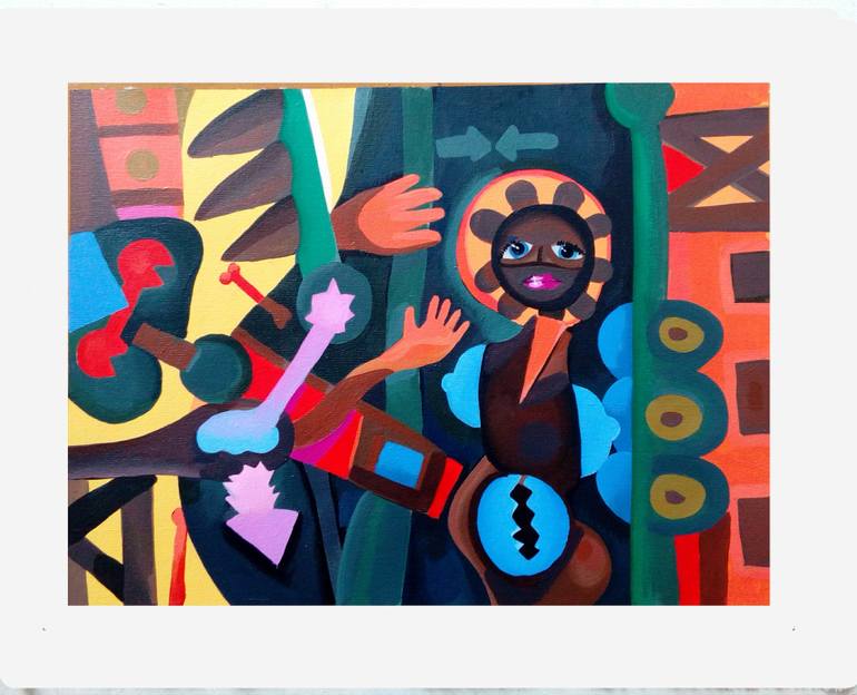 770x624 Saatchi Art Figura Y Manos Painting By Julio Russo - Manos Painting