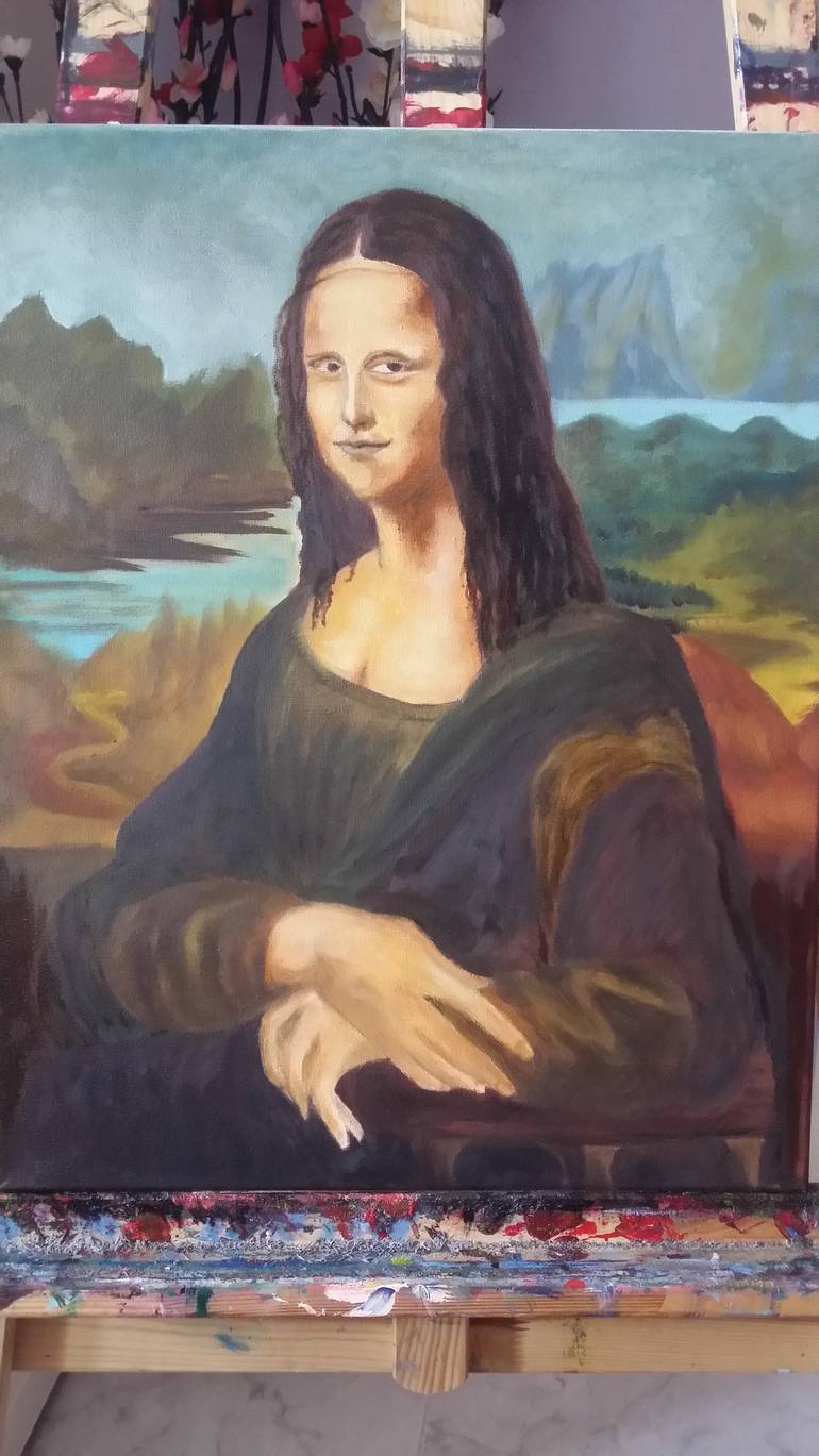770x1369 Saatchi Art Mona Lisa Manos Obreras Painting By Paco Fernandez - Manos Painting