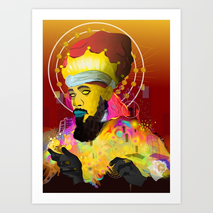 700x700 Mansa Musa Art Print By Kevinphilippe Society6 - Mansa Musa Painting