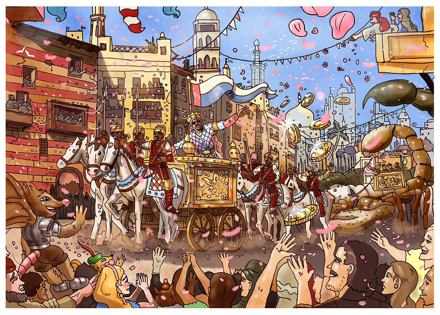 900x644 Mansa Musa Enters Mecca Painting By Reynold Jay - Mansa Musa Painting