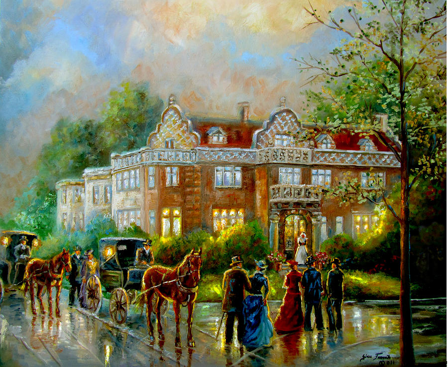 900x737 Historical Architecture Indiana Baker House Mansion Painting By - Mansion Painting