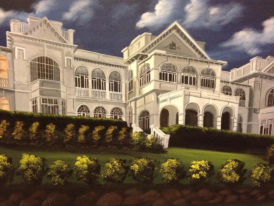 900x675 Mansion Fiji President Painting By Biren - Mansion Painting