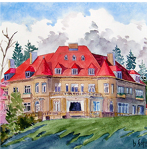 298x301 Pittock Mansion Painting Forrest Gallery - Mansion Painting