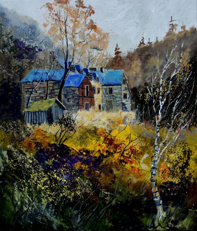 770x904 Saatchi Art Old Country Mansion Painting By Pol Ledent - Mansion Painting