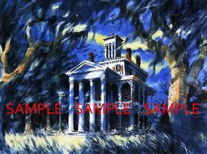 300x224 Vintage Disney ( Haunted Mansion Painting ) Collector's Poster - Mansion Painting