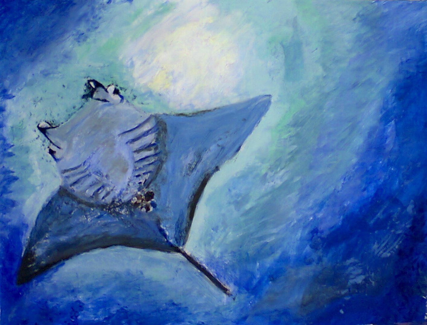 Manta Ray Painting at PaintingValley.com | Explore collection of Manta ...