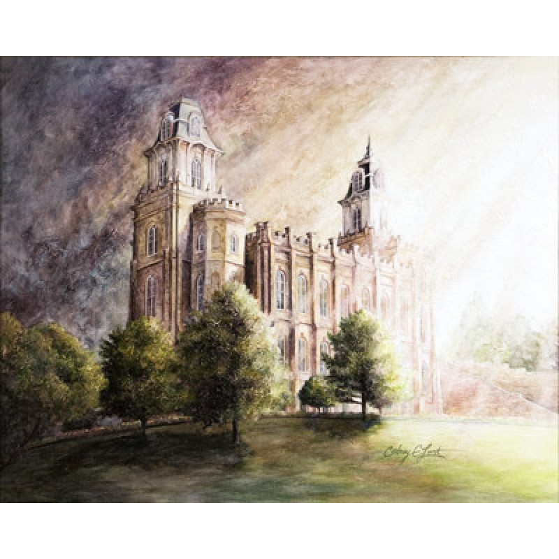 800x800 Abide The Day - Manti Temple Painting