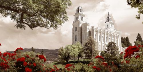 500x253 Manti Temple Utah ~ Quality Framed Art ~ Framed Legacy - Manti Temple Painting