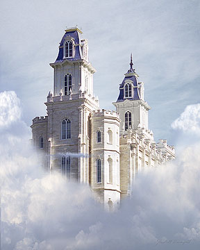 288x360 Manti Temple Picture Painting - Manti Temple Painting