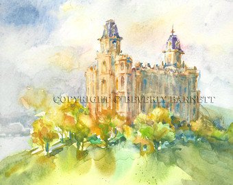 340x270 Manti Temple Etsy - Manti Temple Painting