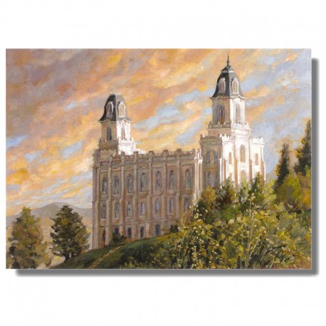 458x458 If You Love Paintings Of Lds Temples - Manti Temple Painting