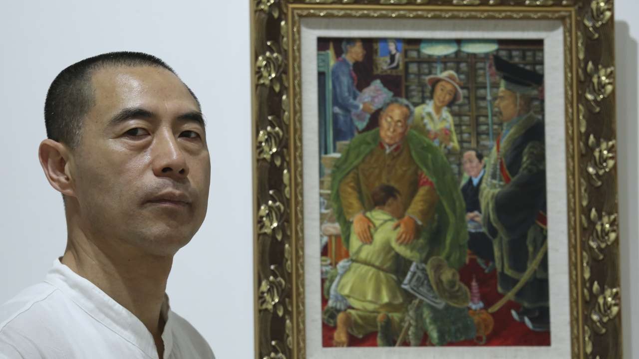 1280x720 Why Chinese Artist Liu Dahong Can'T Get The Cultural Revolution - Mao Zedong Painting