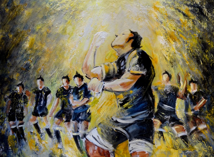 709x520 Maori Haka Painting - Maori Painting