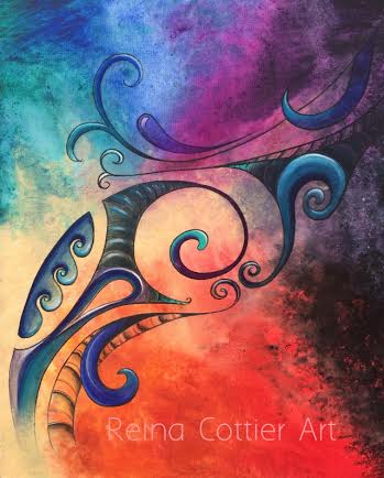 349x434 Maori Art Reina Cottier Art - Maori Painting