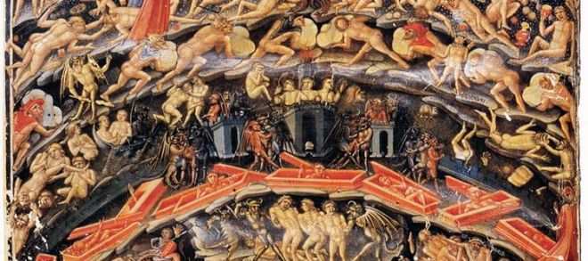 660x293 Inferno Painting Elegant Dante Old Maps Of Hell Waggish Painting - Map Of Hell Painting