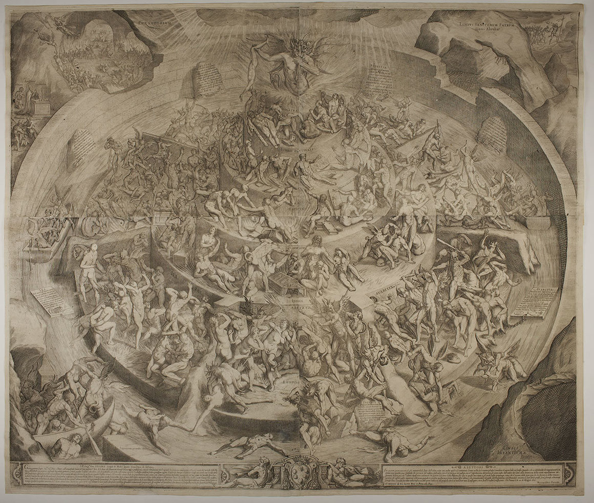 1160x982 Mapping Dante's Inferno, One Circle Of Hell - Map Of Hell Painting