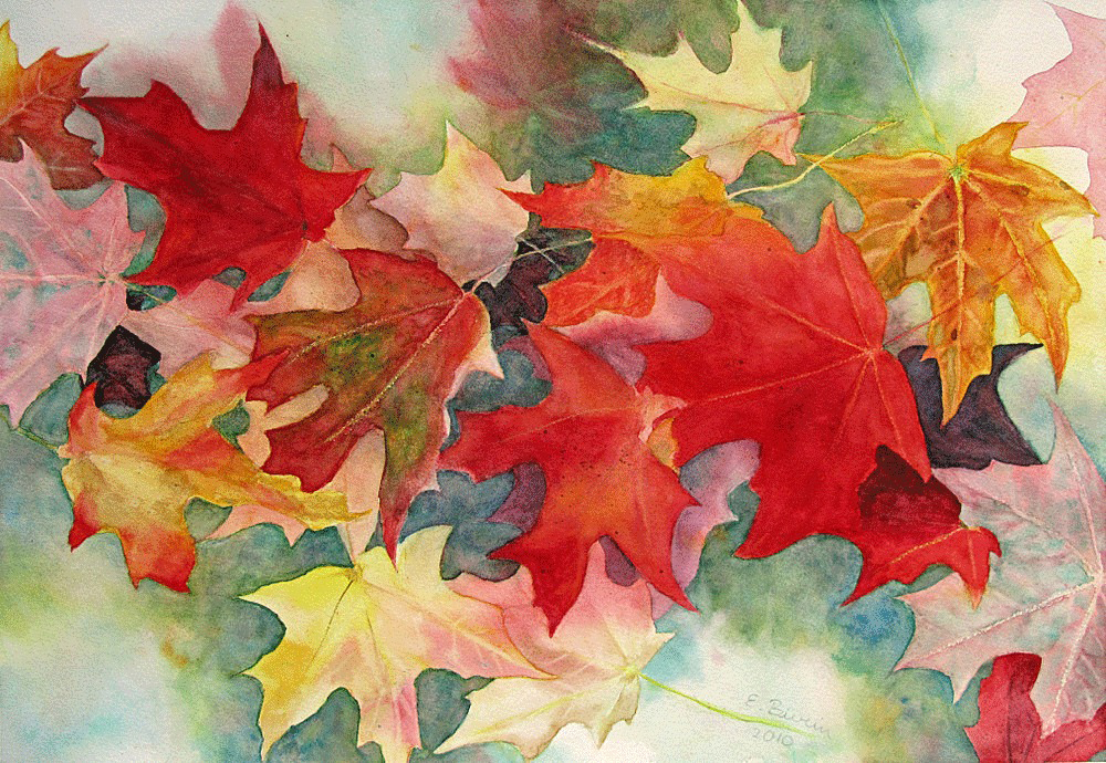 1000x690 Four Seasons Theme 2013 Online Art Exhibition Painting Amp Other - Maple Painting