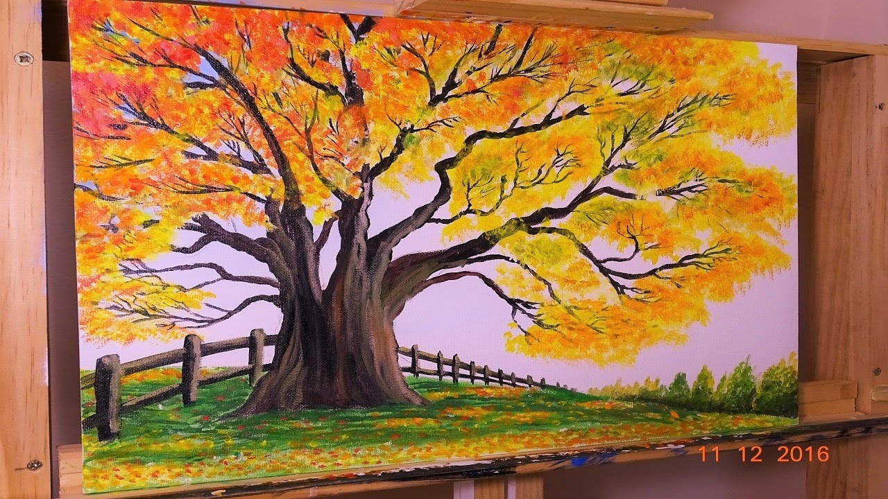 1280x720 How To Oil Paint A Maple Tree, Part - Maple Painting