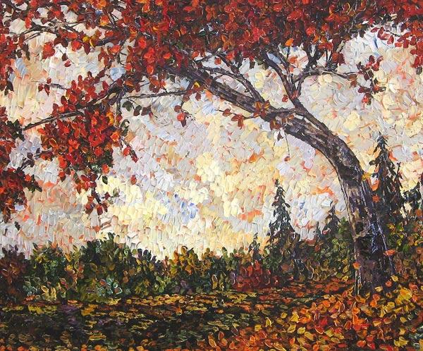 600x498 Maya Eventov Autumn Maple Painting Framed Paintings For Sale - Maple Painting
