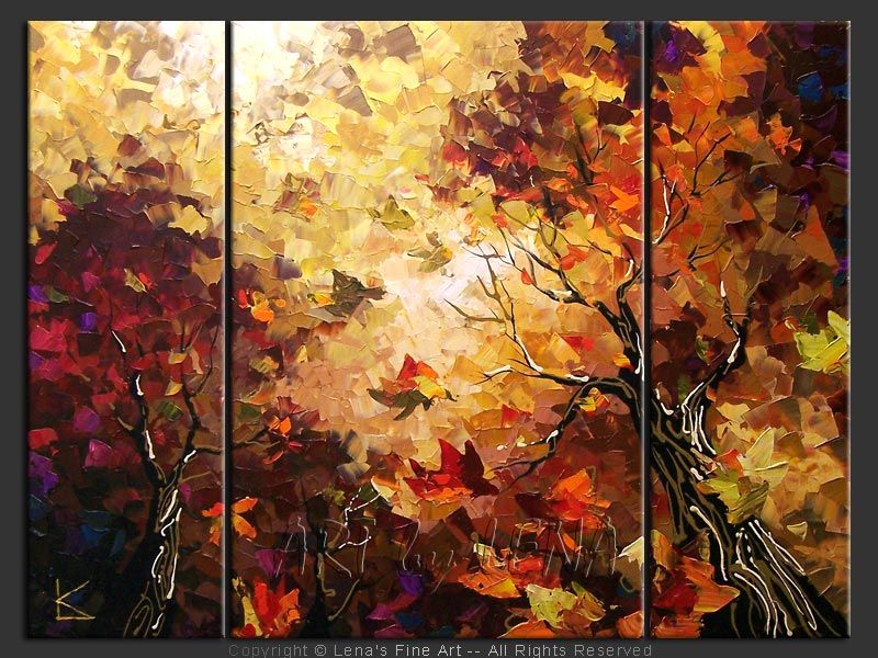 800x600 Maple Skyline Original Paintings, Paintings - Maple Tree Painting
