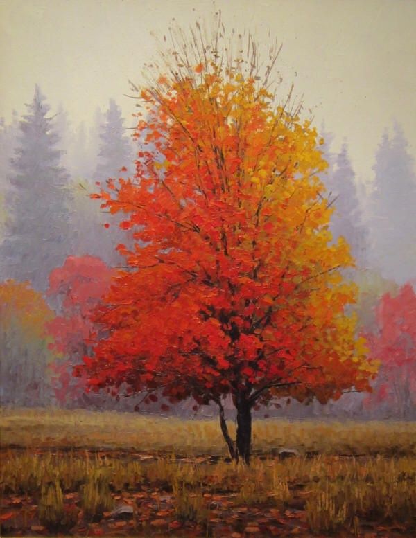 600x777 Mountain Maple Pintando Arboles Con Oleo Mountains - Maple Tree Painting