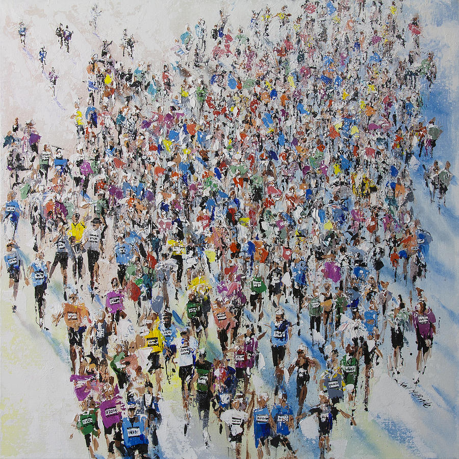 900x900 Marathon By Neil Mcbride Painting By Neil Mcbride - Marathon Painting