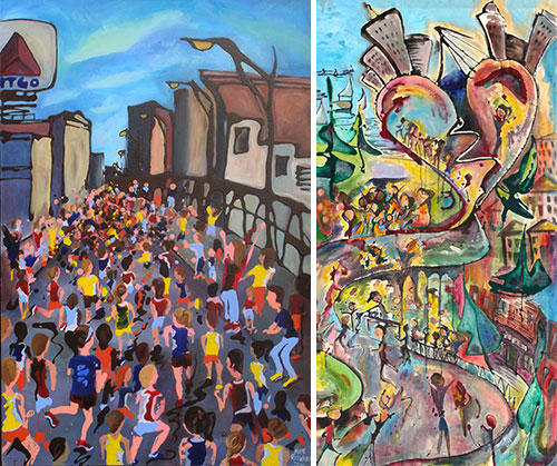 500x419 Afm Heatsheets And Right On Hereford, Left On Boylston Welcome - Marathon Painting