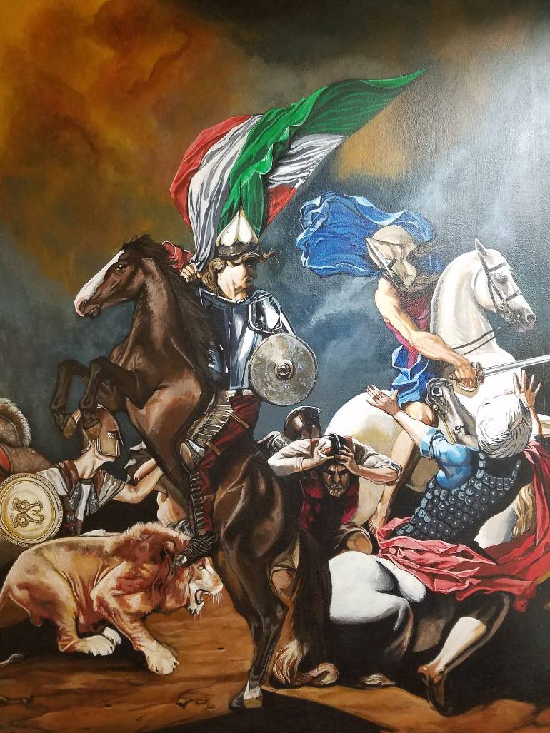 770x1027 Saatchi Art Battle Of Marathon Painting By Martin Azari - Marathon Painting