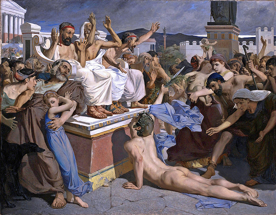 900x700 The Soldier Of Marathon Painting By Luc Olivier Merson - Marathon Painting